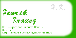 henrik krausz business card